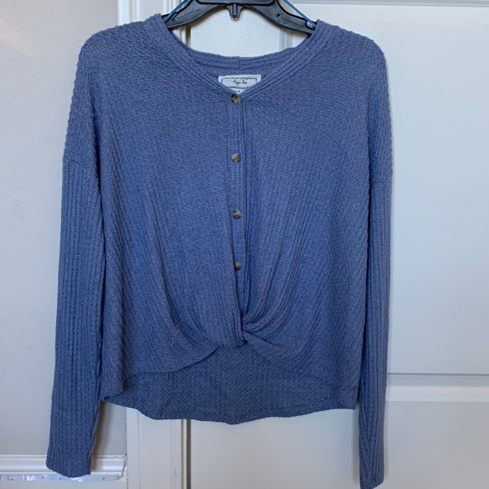 blue sweater